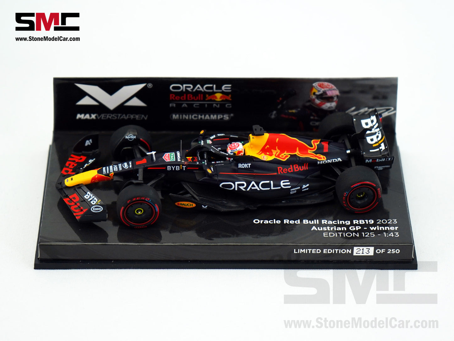 Red Bull F1 RB19 #1 Max Verstappen Winner Austrian GP 2023 World Champion 1:43 MINICHAMPS