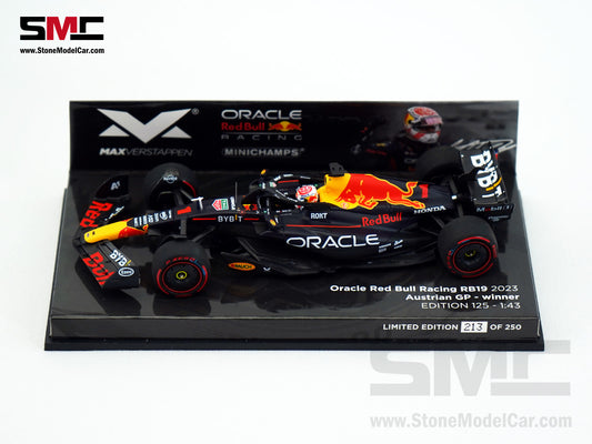 Red Bull F1 RB19 #1 Max Verstappen Winner Austrian GP 2023 World Champion 1:43 MINICHAMPS