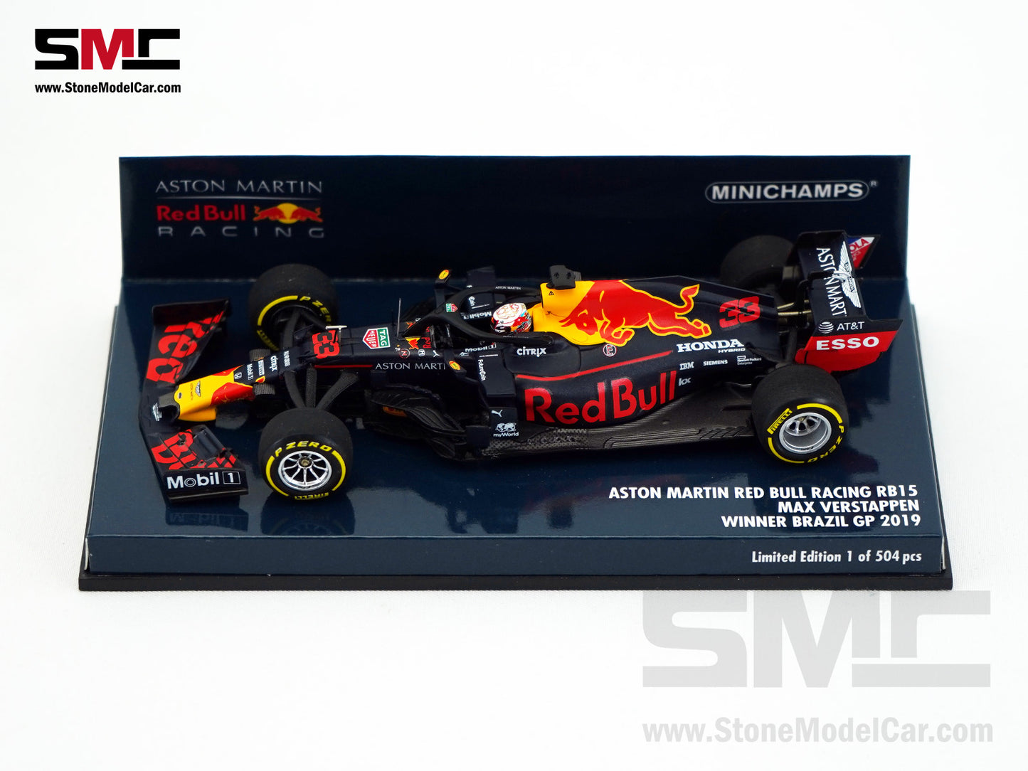Red Bull Aston Martin F1 RB15 #33 Max Verstappen Winner Brazil GP 2019 1:43 MINICHAMPS