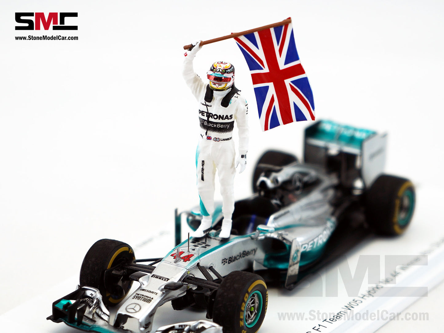 Mercedes F1 W05 #44 Lewis Hamilton Abu Dhabi GP 2014 World Champion 1:43 Spark Special Figure Edition