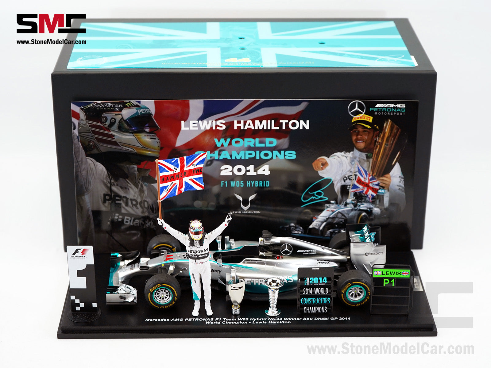 Mercedes F1 W05 #44 Lewis Hamilton Abu Dhabi GP 2014 2x World
