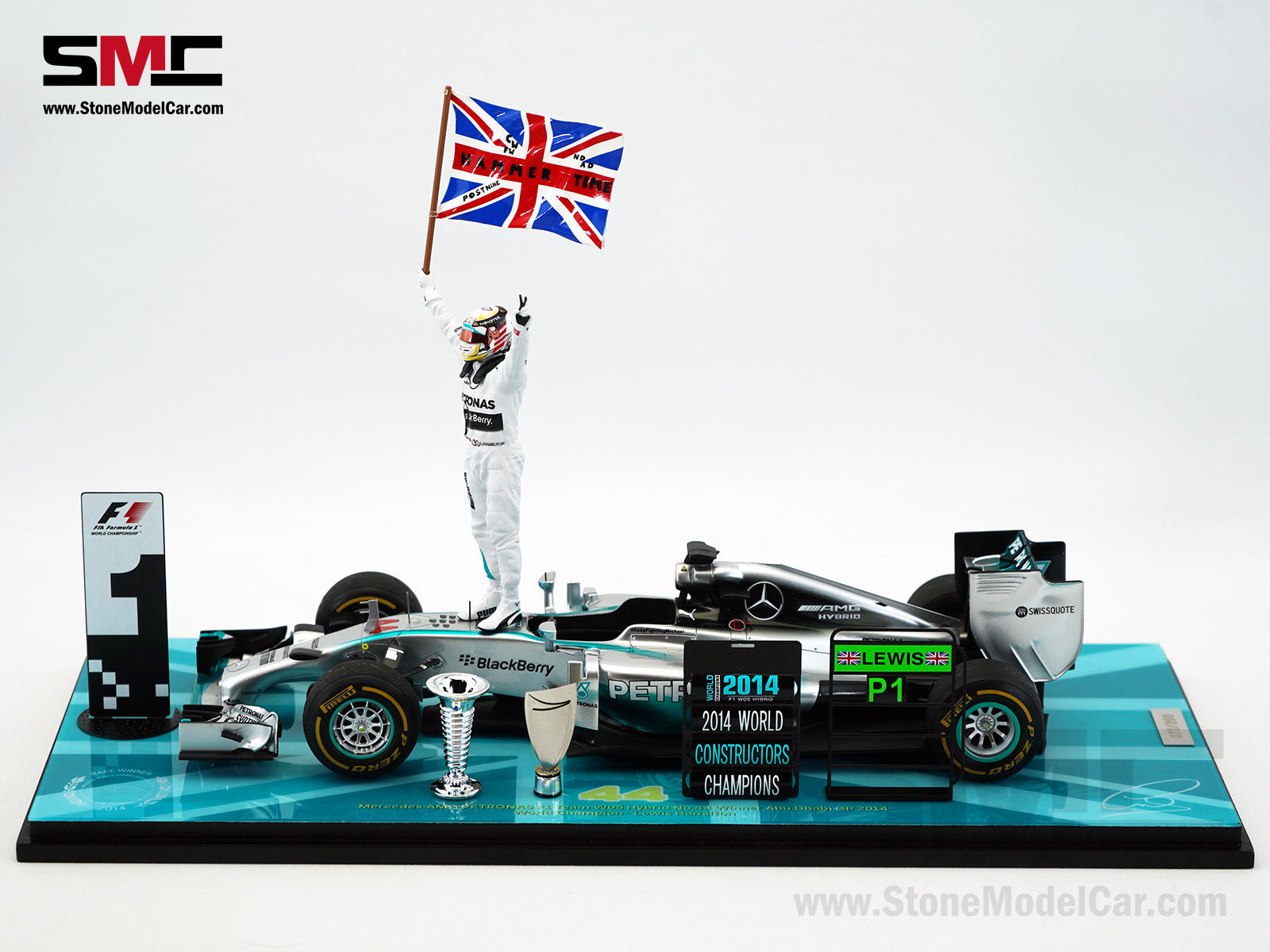 PMA 1/43 ハミルトン 2014 アブダビGP Mercedes F1 W05 #44 Lewis Hamilton Abu Dhabi GP 2014 2x World