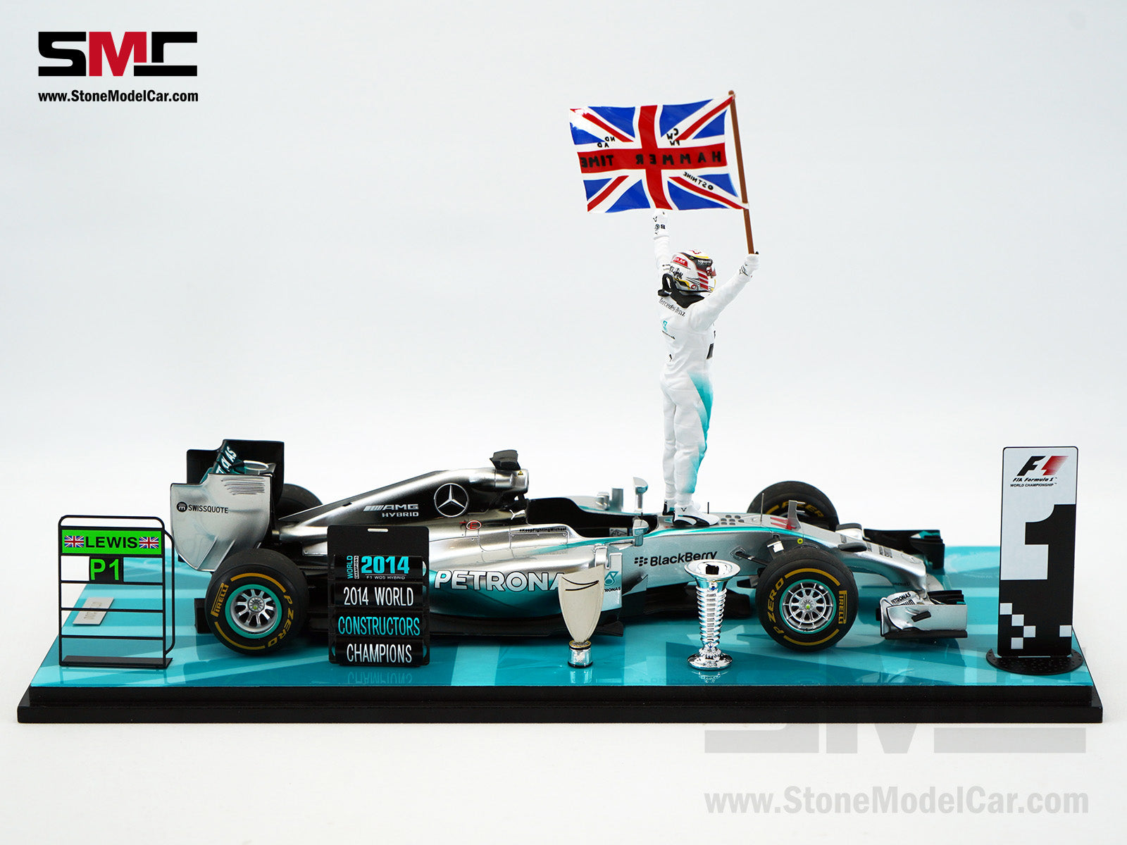 Mercedes F1 W05 #44 Lewis Hamilton Abu Dhabi GP 2014 2x World