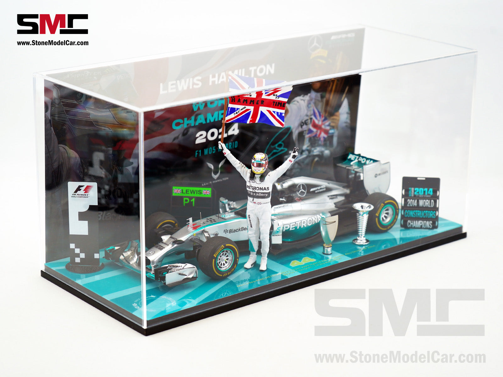 Mercedes F1 W05 #44 Lewis Hamilton Abu Dhabi GP 2014 2x World