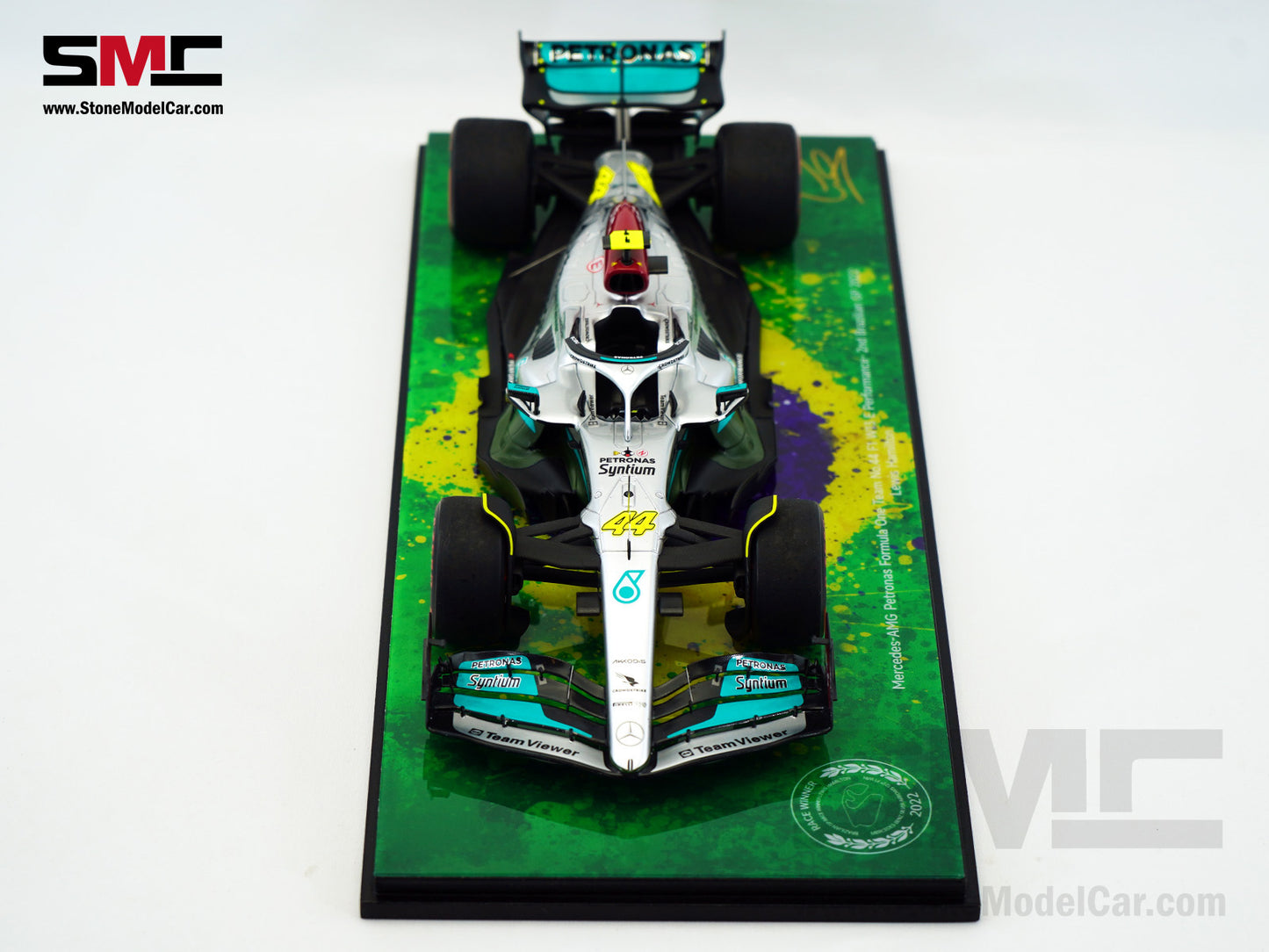Mercedes F1 W13 #44 7x World Champion Lewis Hamilton Brazil GP 2022 Spark 1:18 Special Figure Edition