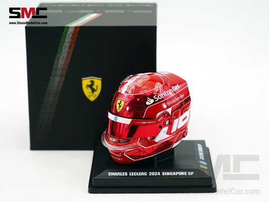 Ferrari F1 SF-24 #16 Charles Leclerc Singapore GP 2024 Looksmart 1:5 Helmet