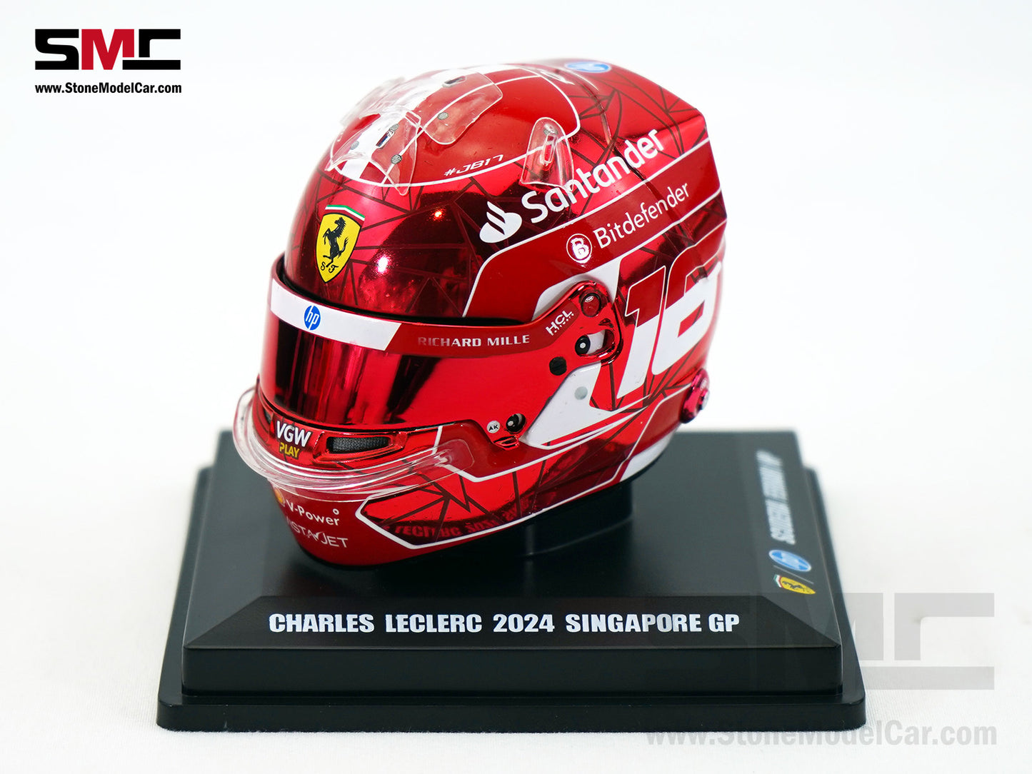 Ferrari F1 SF-24 #16 Charles Leclerc Singapore GP 2024 Looksmart 1:5 Helmet