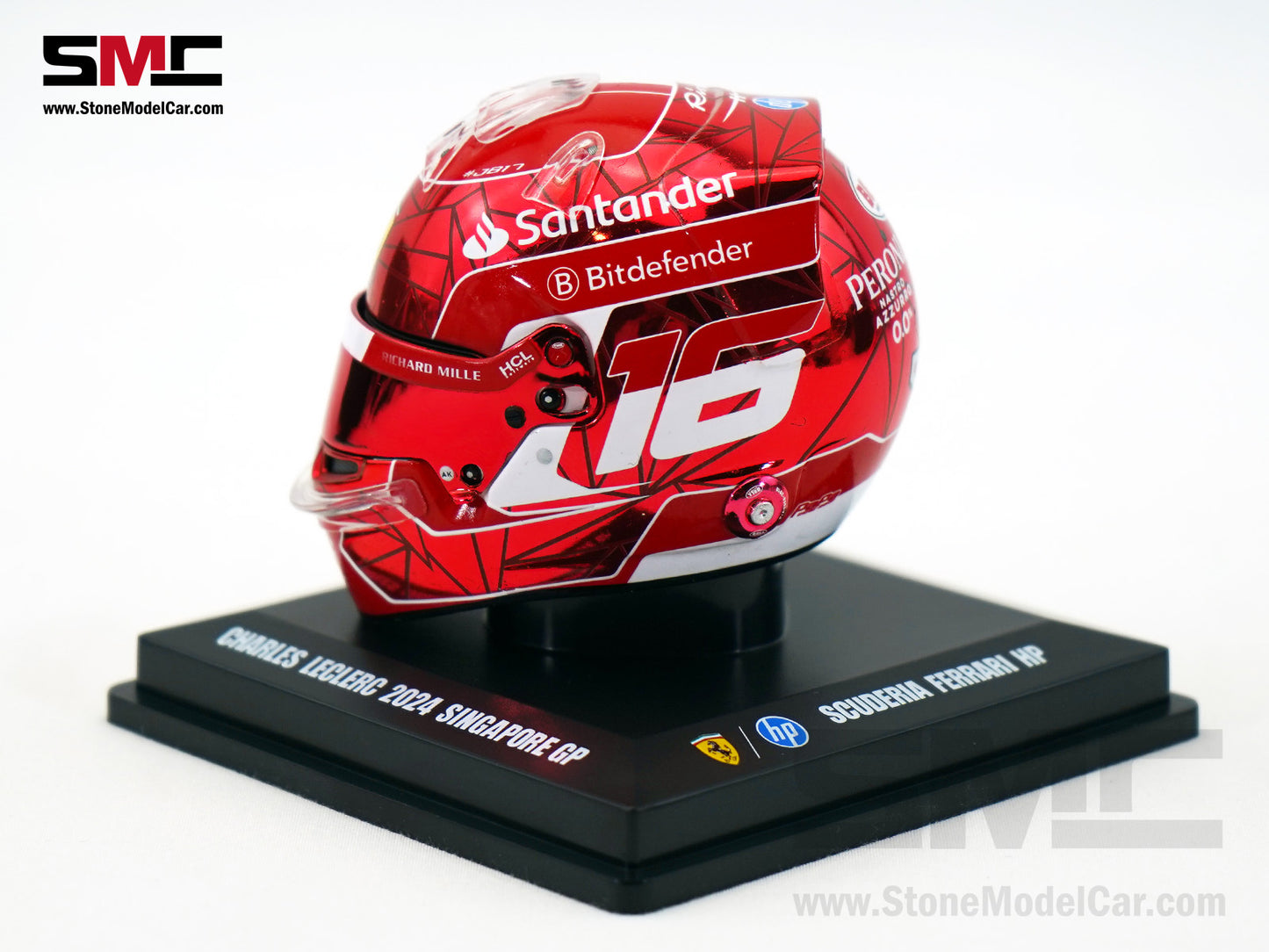 Ferrari F1 SF-24 #16 Charles Leclerc Singapore GP 2024 Looksmart 1:5 Helmet