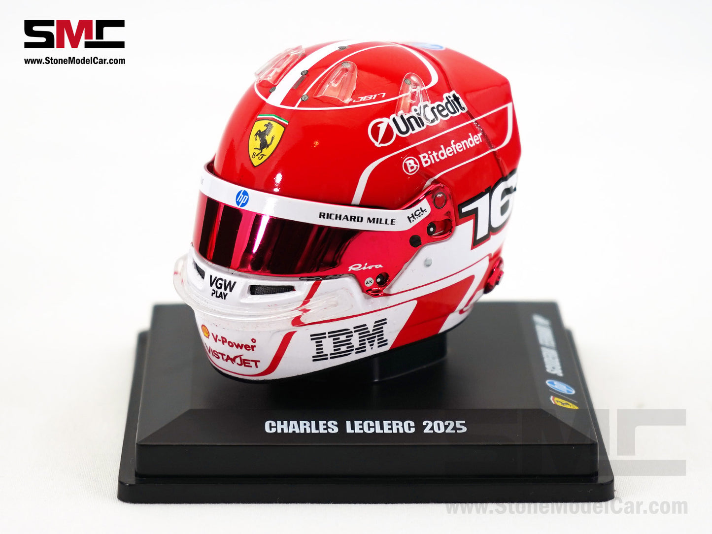 Ferrari HP F1 SF-25 #16 Charles Leclerc Season 2025 Looksamrt 1:5 BELL Helmet