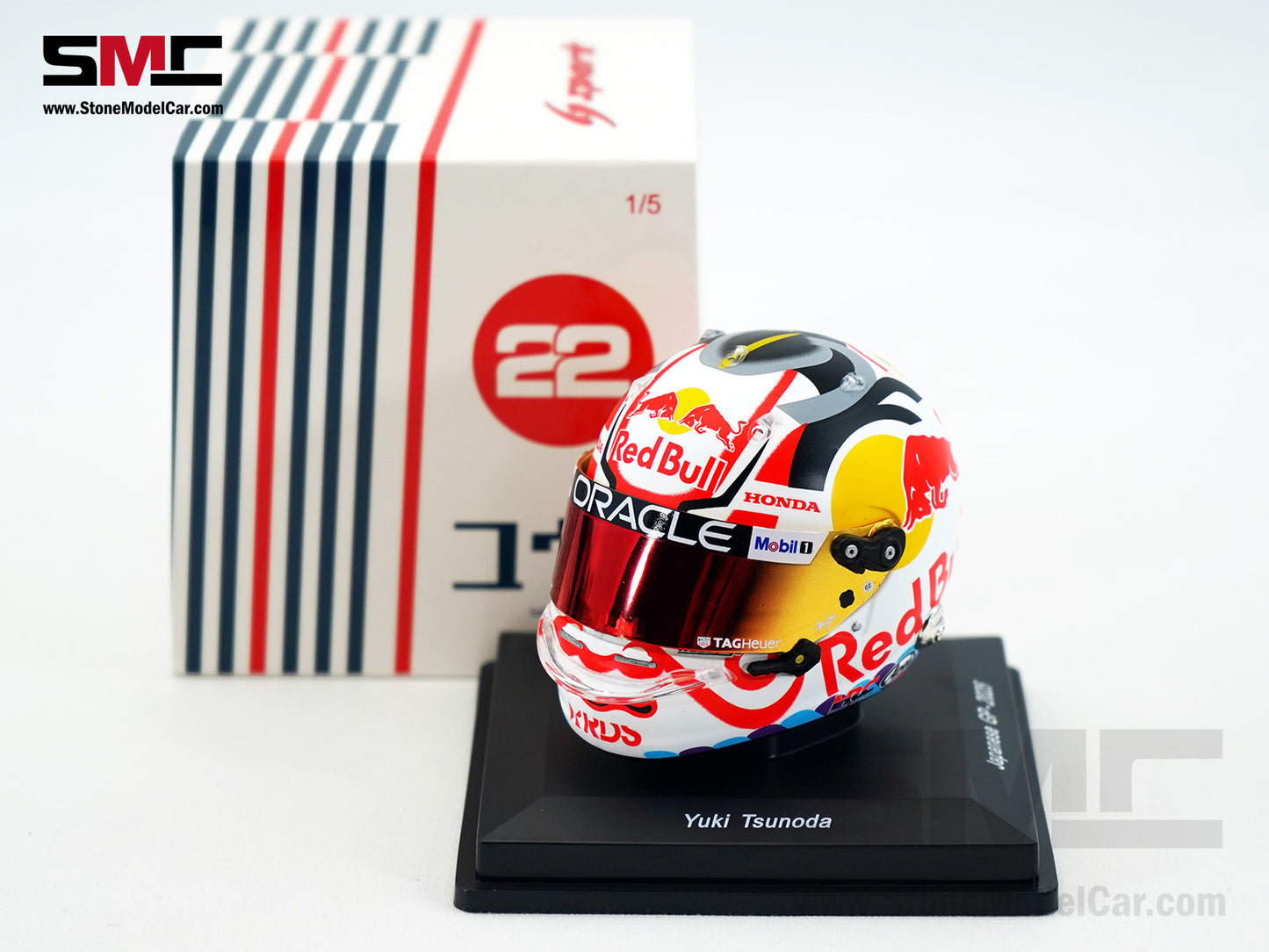 Red Bull F1 RB21 #22 Yuki Tsunoda Japanese GP 2025 Home Race Spark 1:5 Miniature Helmet