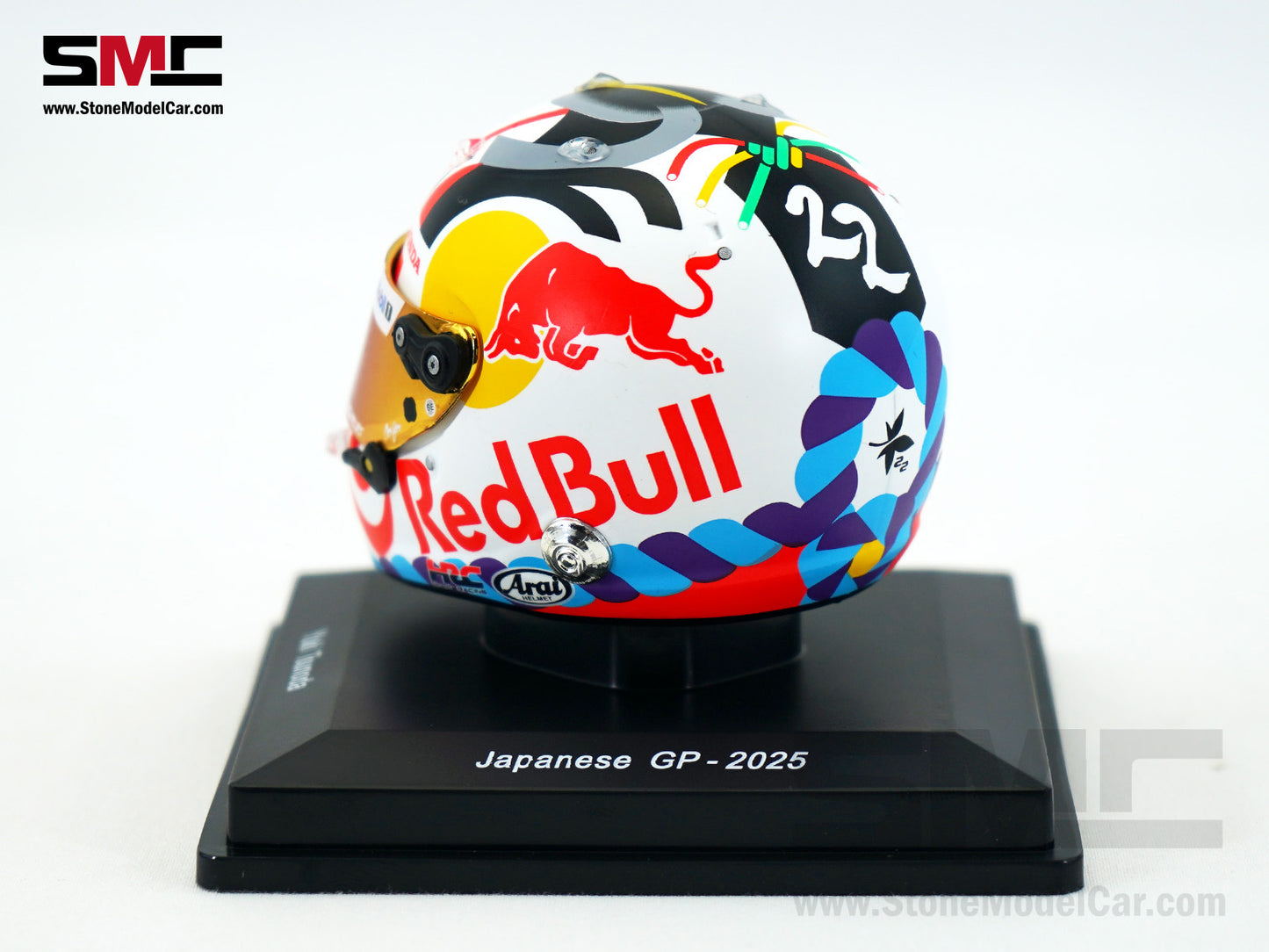 Red Bull F1 RB21 #22 Yuki Tsunoda Japanese GP 2025 Home Race Spark 1:5 Miniature Helmet
