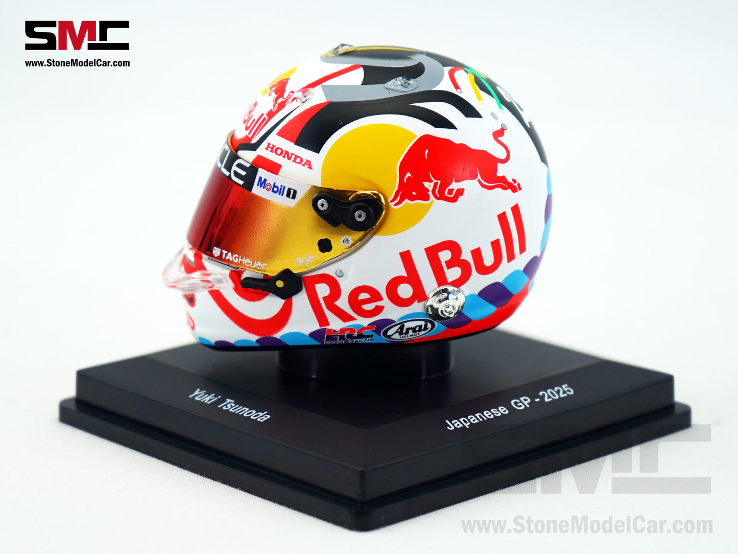 Red Bull F1 RB21 #22 Yuki Tsunoda Japanese GP 2025 Home Race Spark 1:5 Miniature Helmet