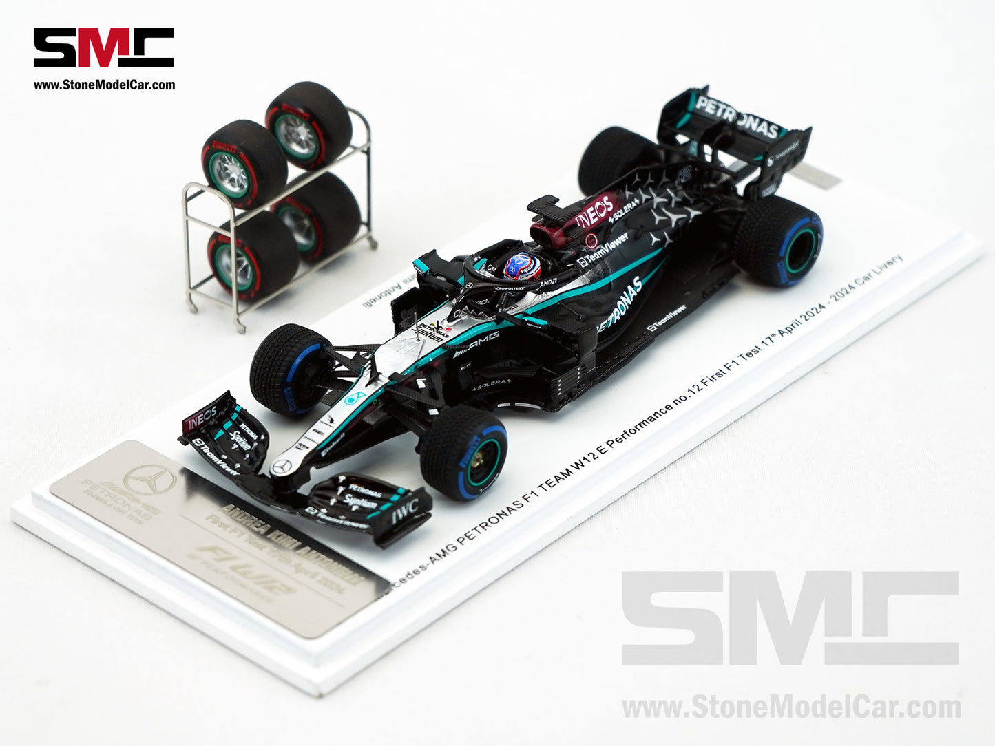 Mercedes F1 W12 #12 Kimi Antonelli 1st F1 Test 2024 W15 Livery Spark 1:43 Special SP639