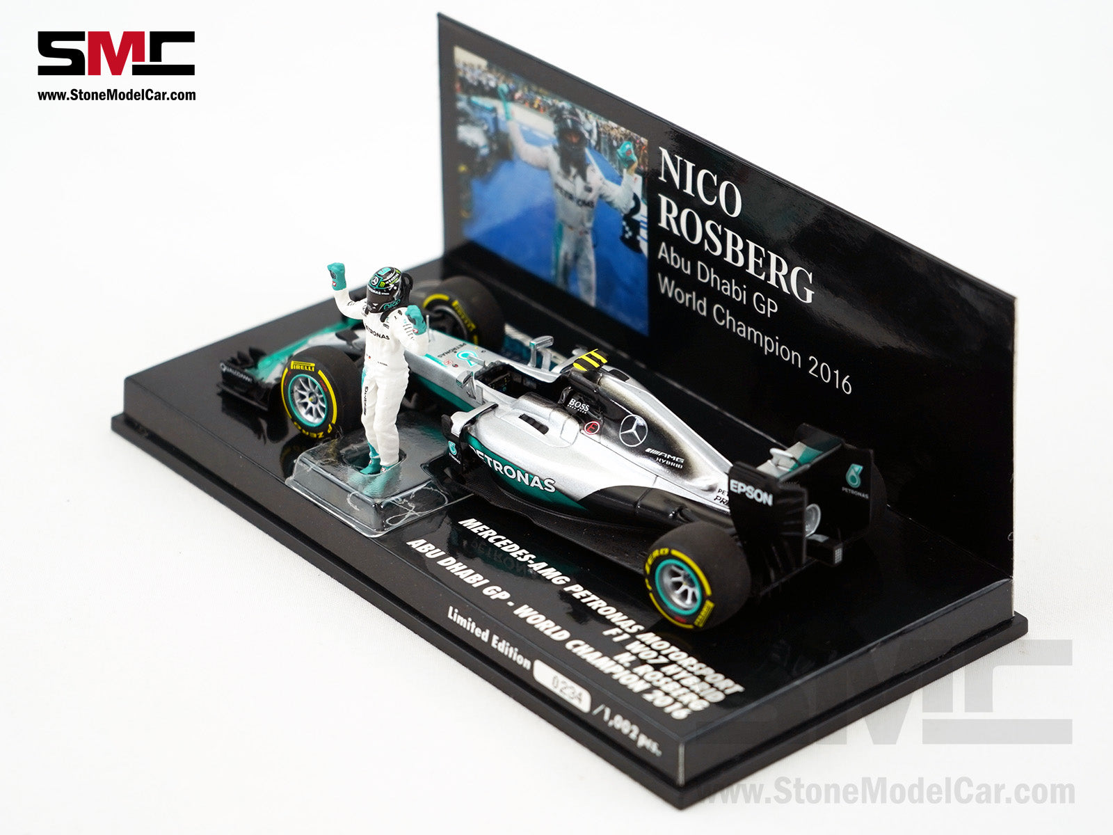 ミニカー nico rosberg mercedes amg petronas F1 Nico Rosberg and the Mercedes F1 W07 Hybrid 1:18 Bburago replica