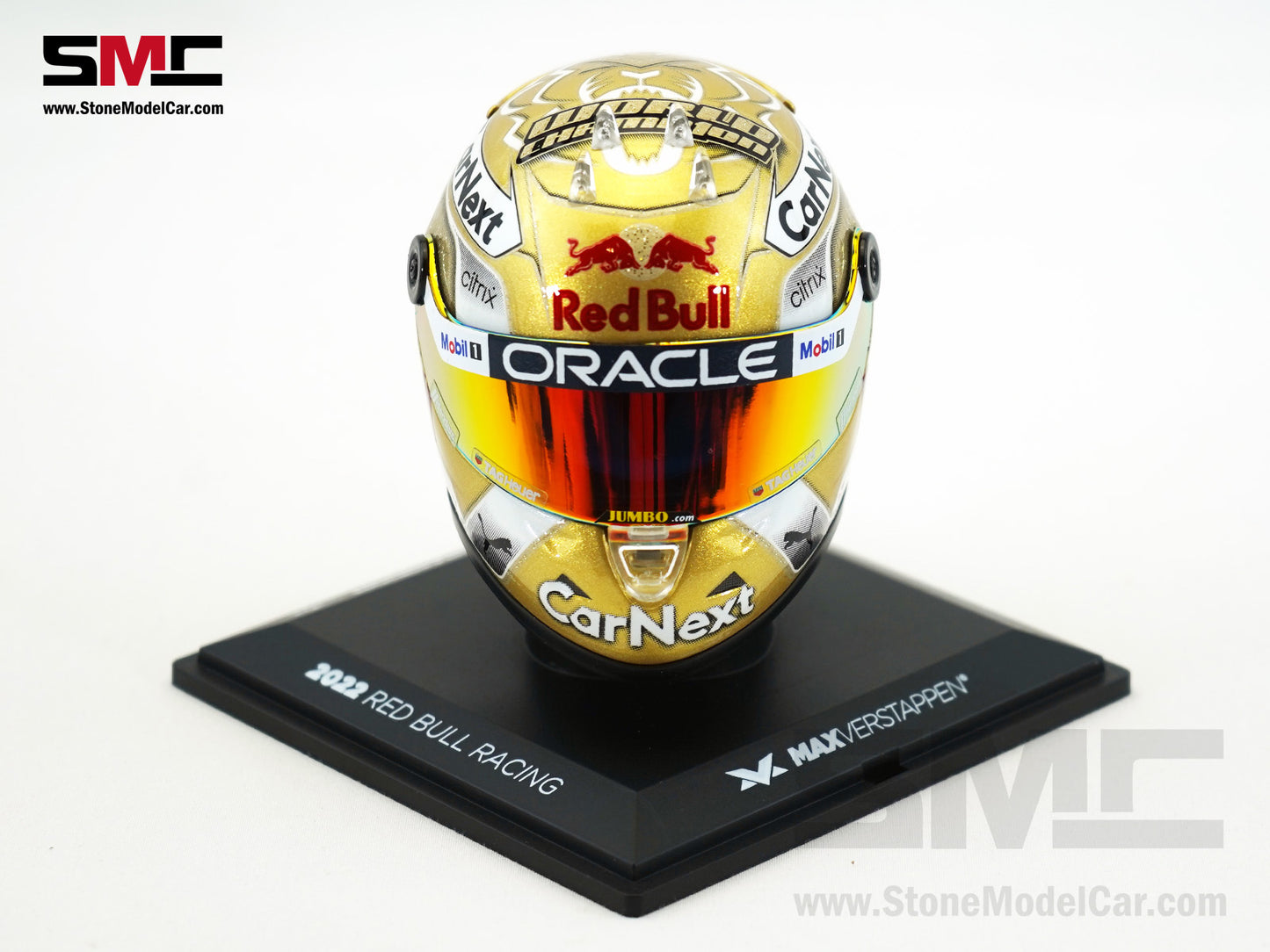 Red Bull F1 RB18 #1 Max Verstappen 2x Times World Champion 2022 Schuberth 1:4 Helmet