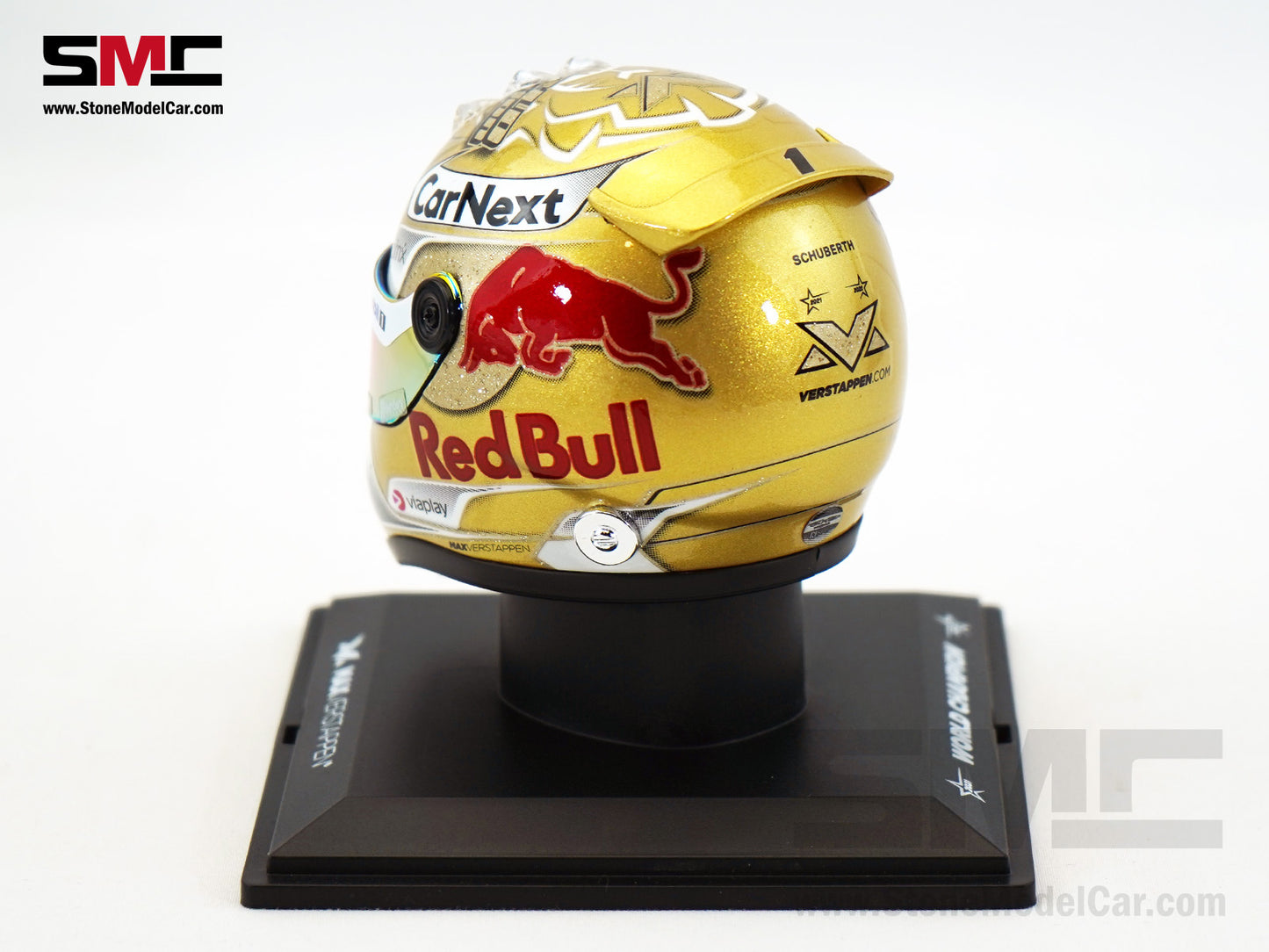 Red Bull F1 RB18 #1 Max Verstappen 2x Times World Champion 2022 Schuberth 1:4 Helmet