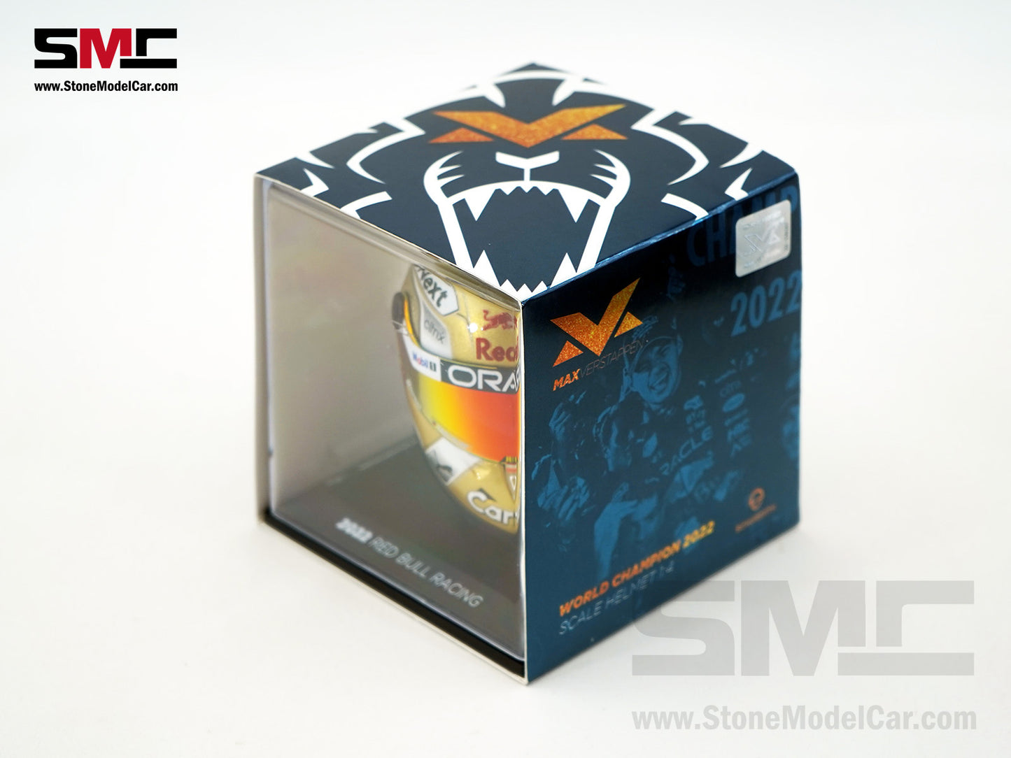 Red Bull F1 RB18 #1 Max Verstappen 2x Times World Champion 2022 Schuberth 1:4 Helmet