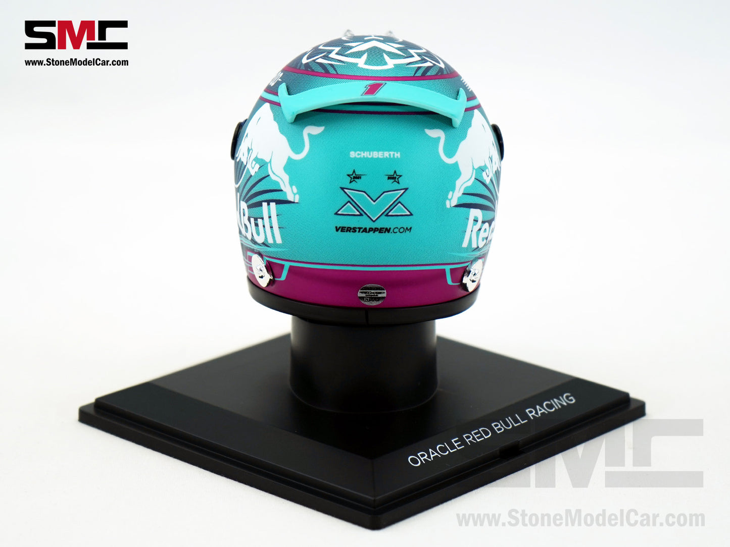 Red Bull F1 RB19 #1 Max Verstappen US Miami GP 2023 Schuberth 1:4 Miniature Helmet