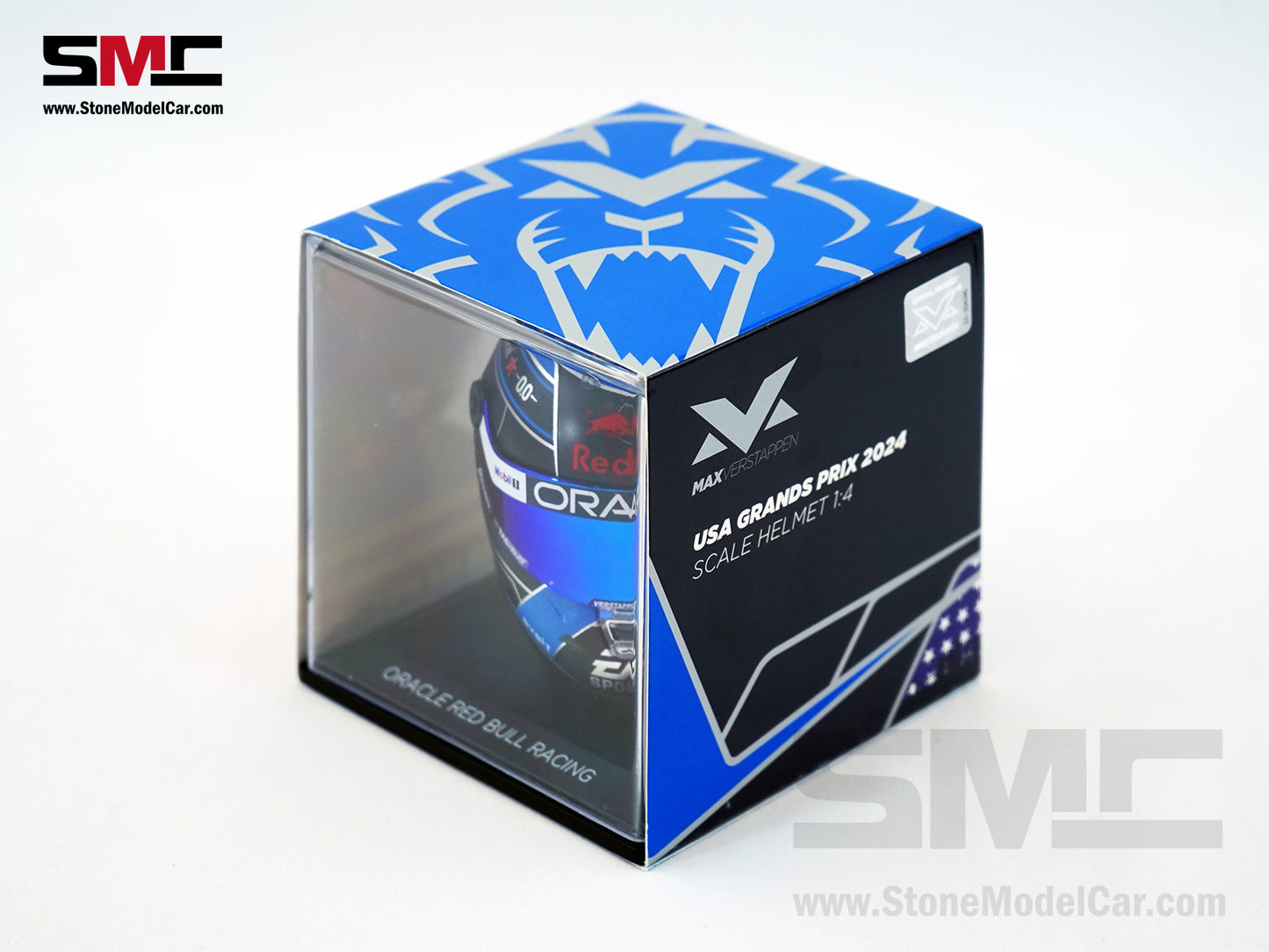 Red Bull F1 RB20 #1 Max Verstappen Las Vegas 2024 Schuberth 1:4 Miniature Helmet