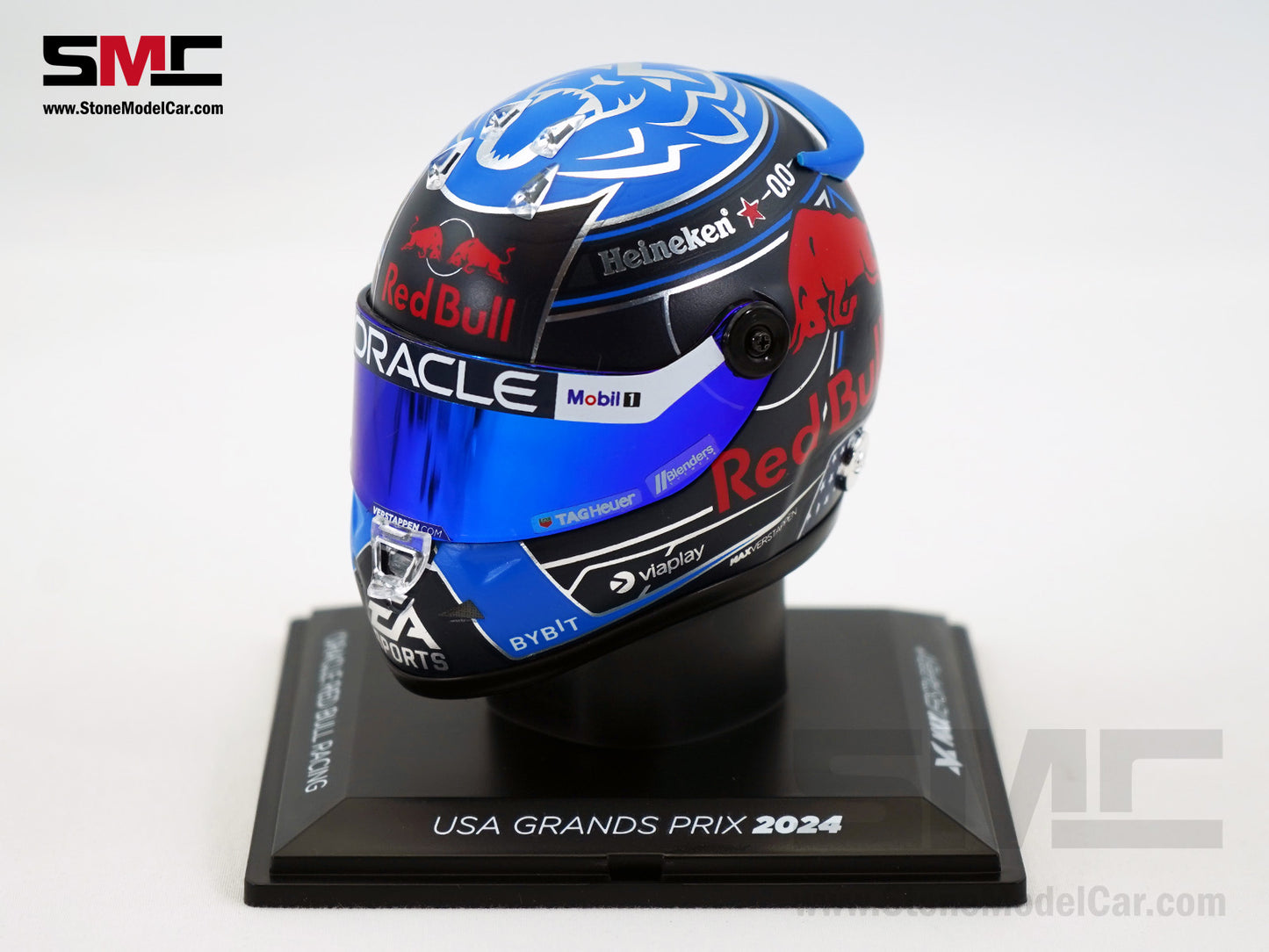 Red Bull F1 RB20 #1 Max Verstappen Las Vegas 2024 Schuberth 1:4 Miniature Helmet