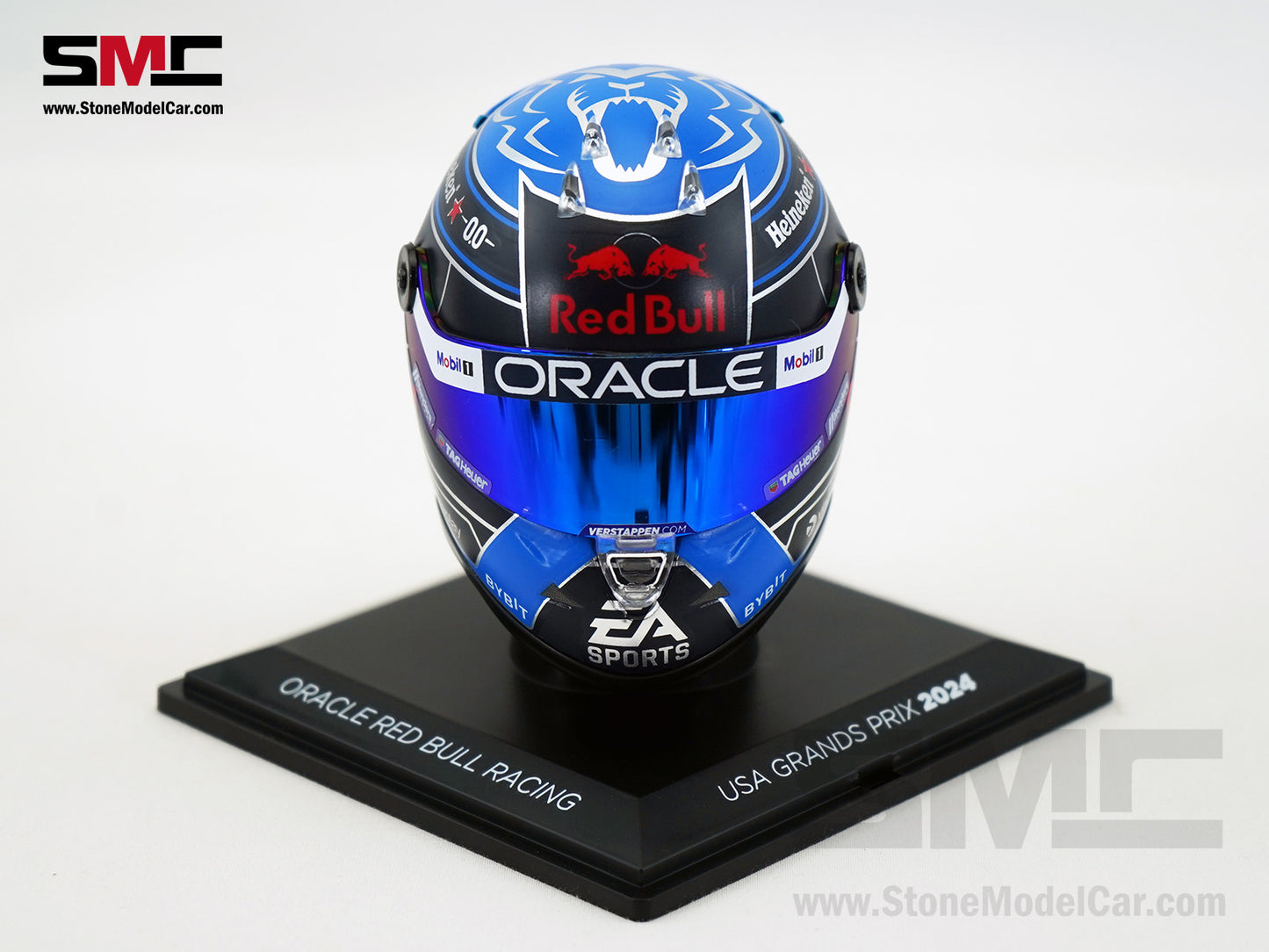 Red Bull F1 RB20 #1 Max Verstappen Las Vegas 2024 Schuberth 1:4 Miniature Helmet