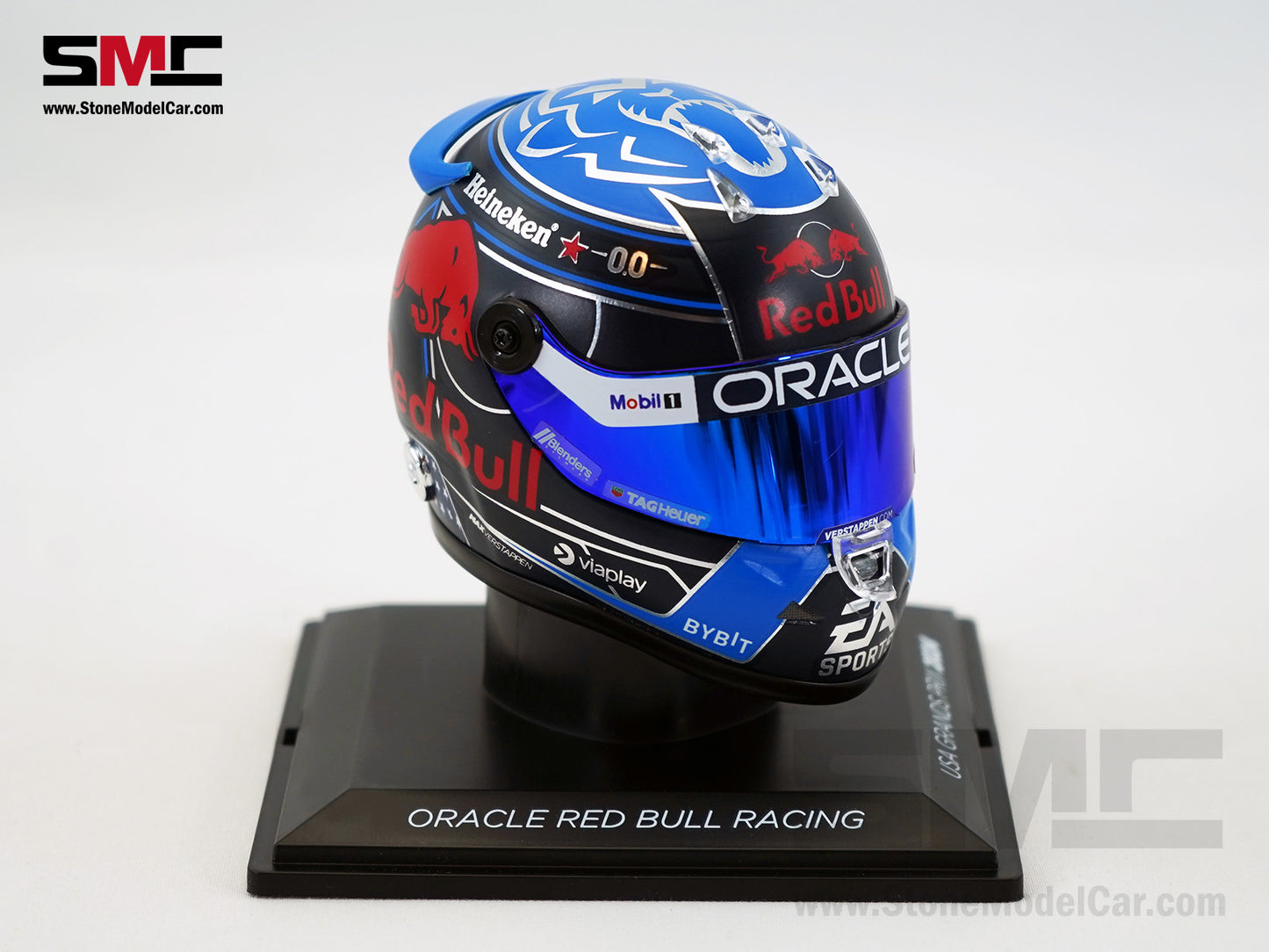Red Bull F1 RB20 #1 Max Verstappen Las Vegas 2024 Schuberth 1:4 Miniature Helmet