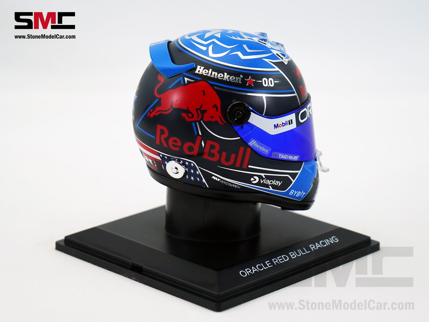 Red Bull F1 RB20 #1 Max Verstappen Las Vegas 2024 Schuberth 1:4 Miniature Helmet