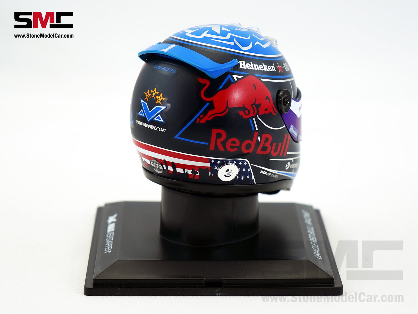 Red Bull F1 RB20 #1 Max Verstappen Las Vegas 2024 Schuberth 1:4 Miniature Helmet