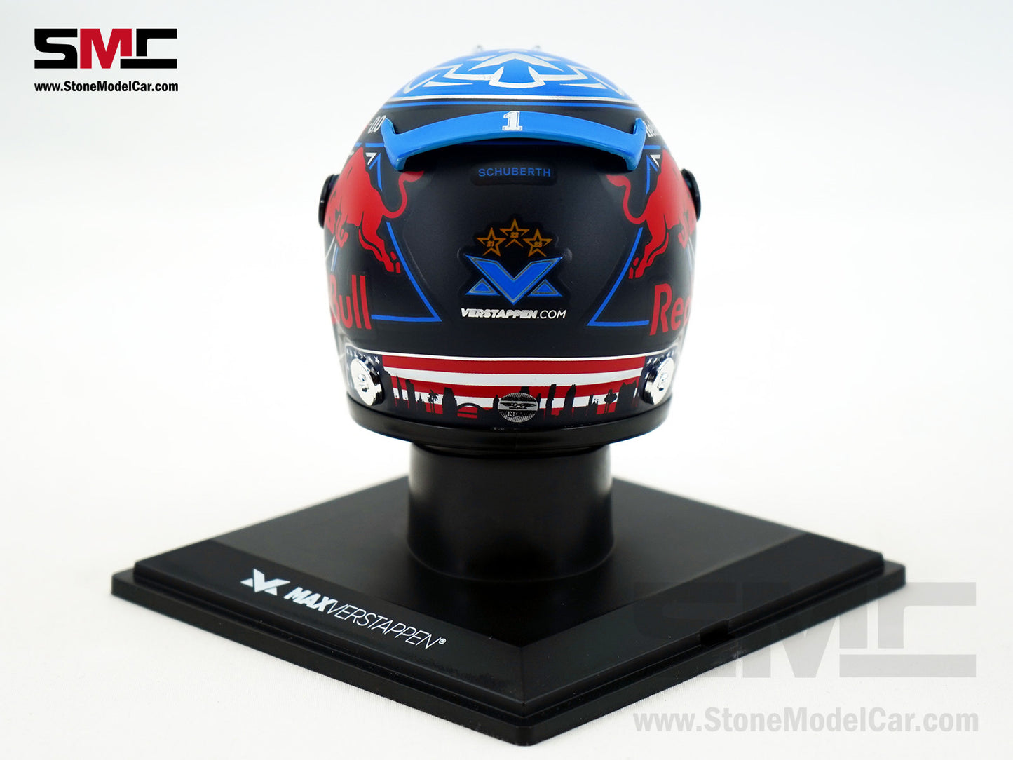 Red Bull F1 RB20 #1 Max Verstappen Las Vegas 2024 Schuberth 1:4 Miniature Helmet