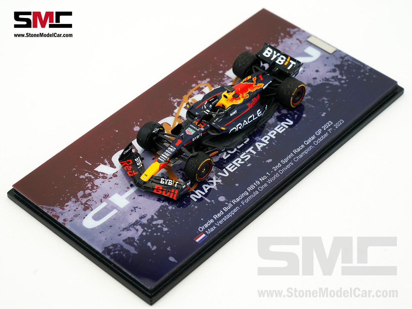 Red Bull F1 RB19 #1 Max Verstappen Winner Qatar GP 2023 World Champion Spark 1:43 Figure Special