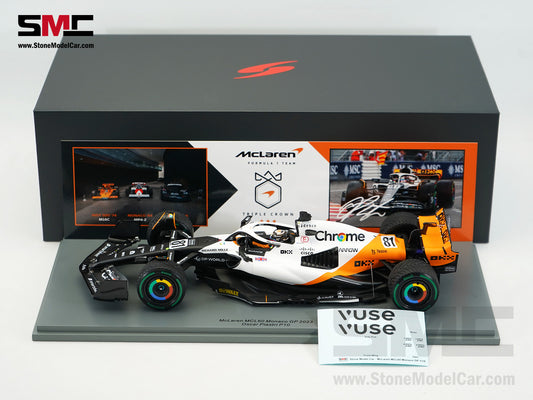 McLaren F1 MCL60 #81 Oscar Piastri 10th Monaco GP 2023 Special Livery Spark 1:18 18S899