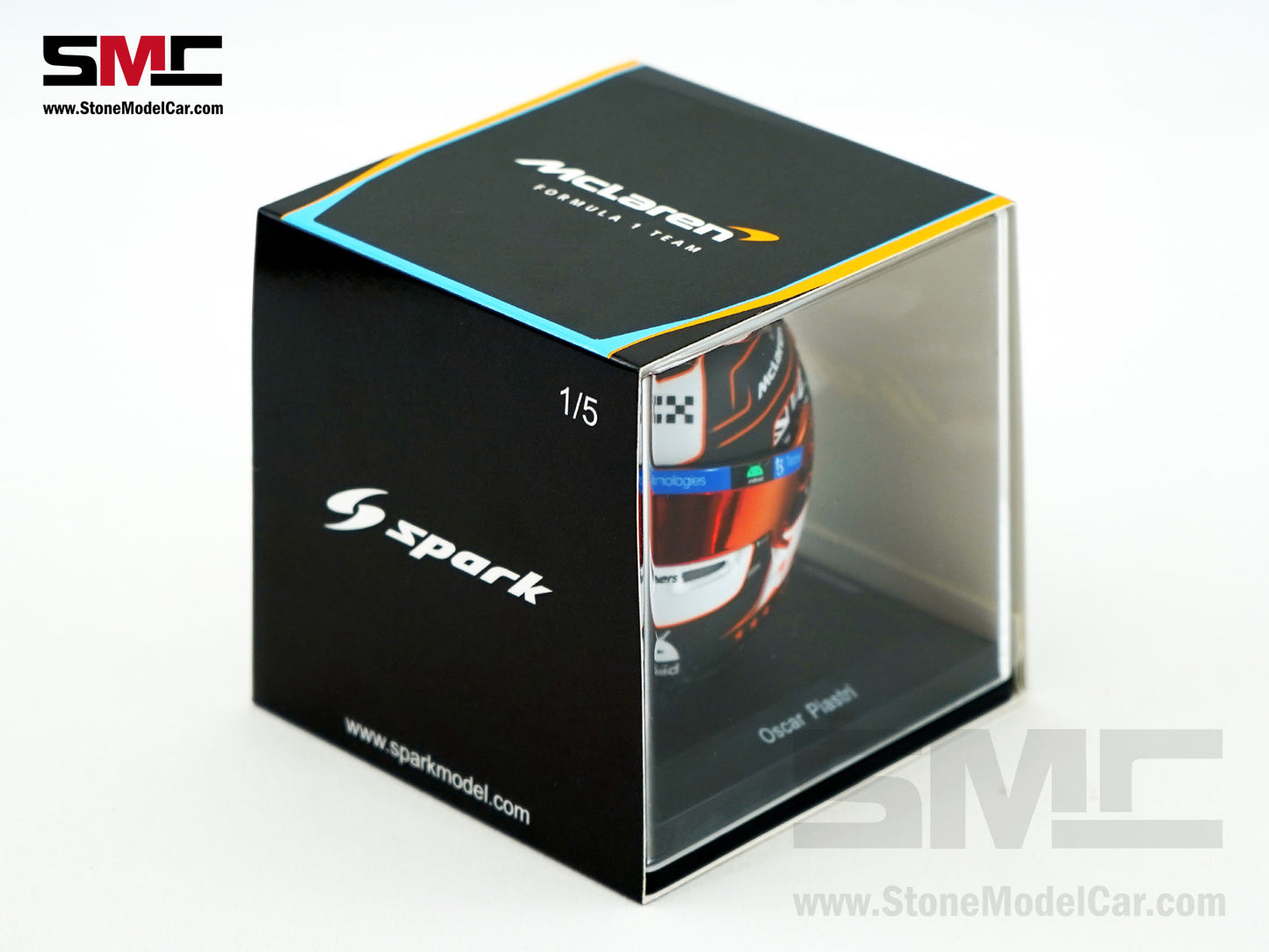 McLaren F1 MCL60 #81 Oscar Piastri Monaco GP 2023 Triple Crown Livery Spark 1:5 Miniature Helmet