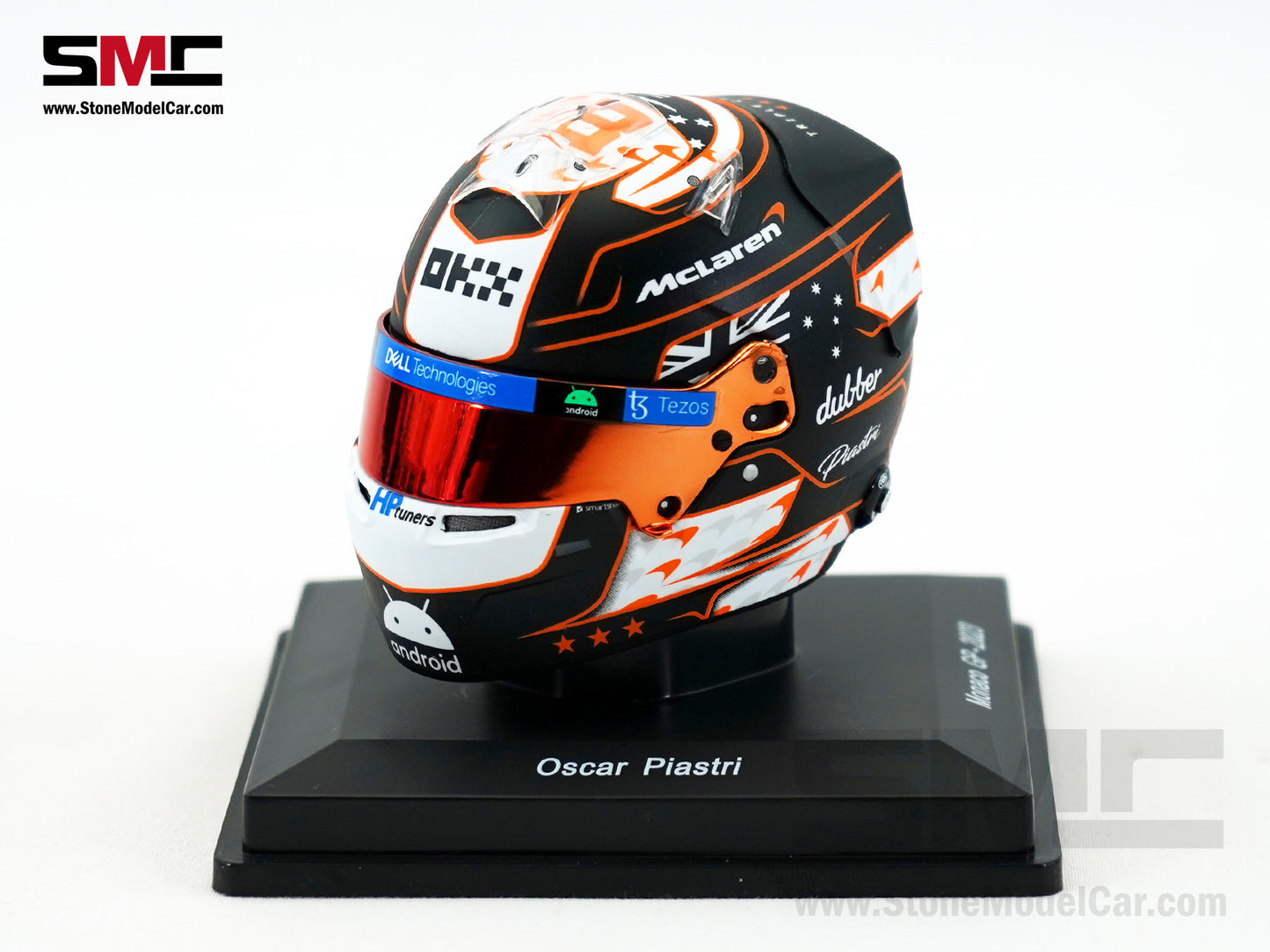 McLaren F1 MCL60 #81 Oscar Piastri Monaco GP 2023 Triple Crown Livery Spark 1:5 Miniature Helmet