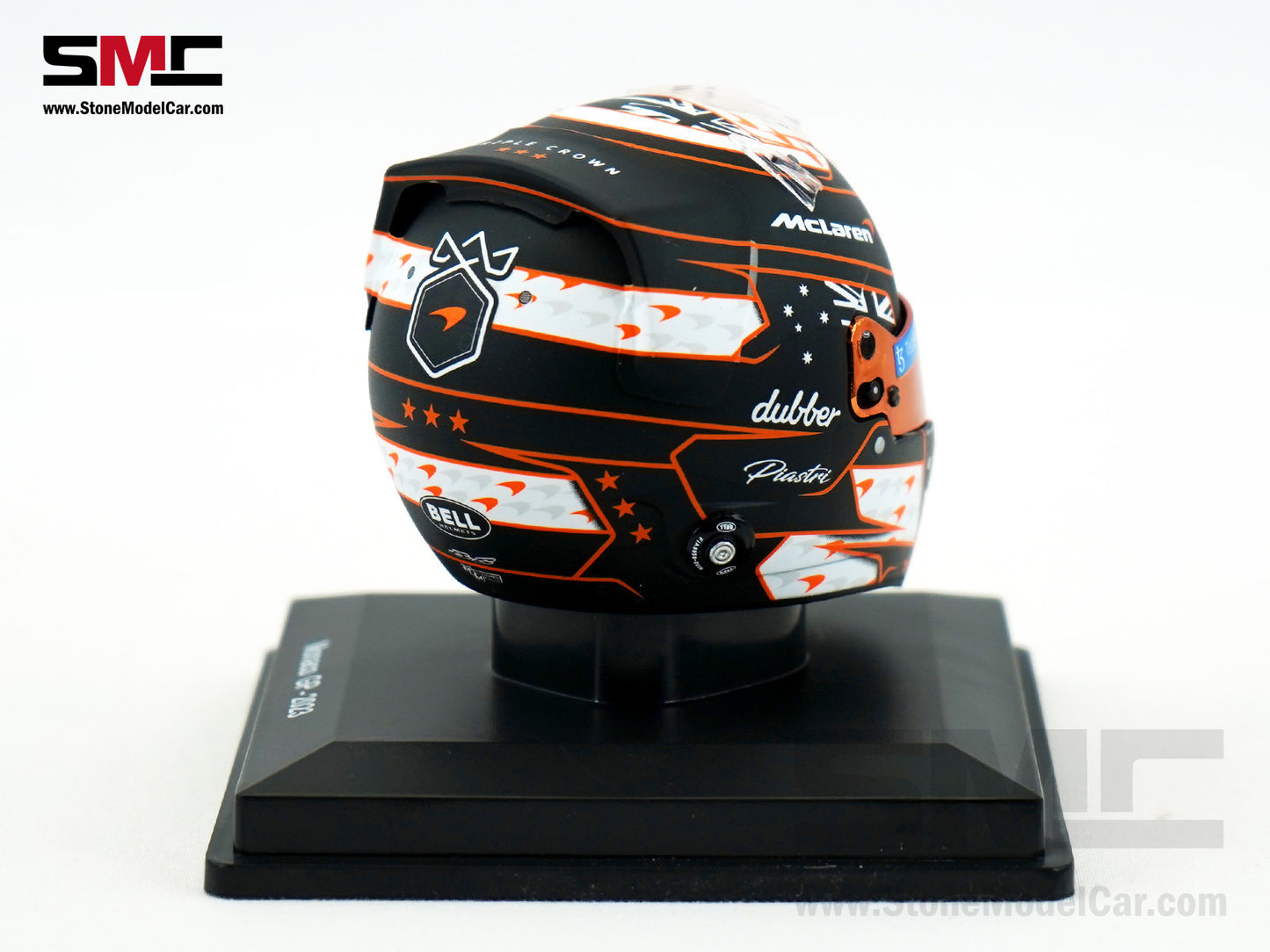 McLaren F1 MCL60 #81 Oscar Piastri Monaco GP 2023 Triple Crown Livery Spark 1:5 Miniature Helmet