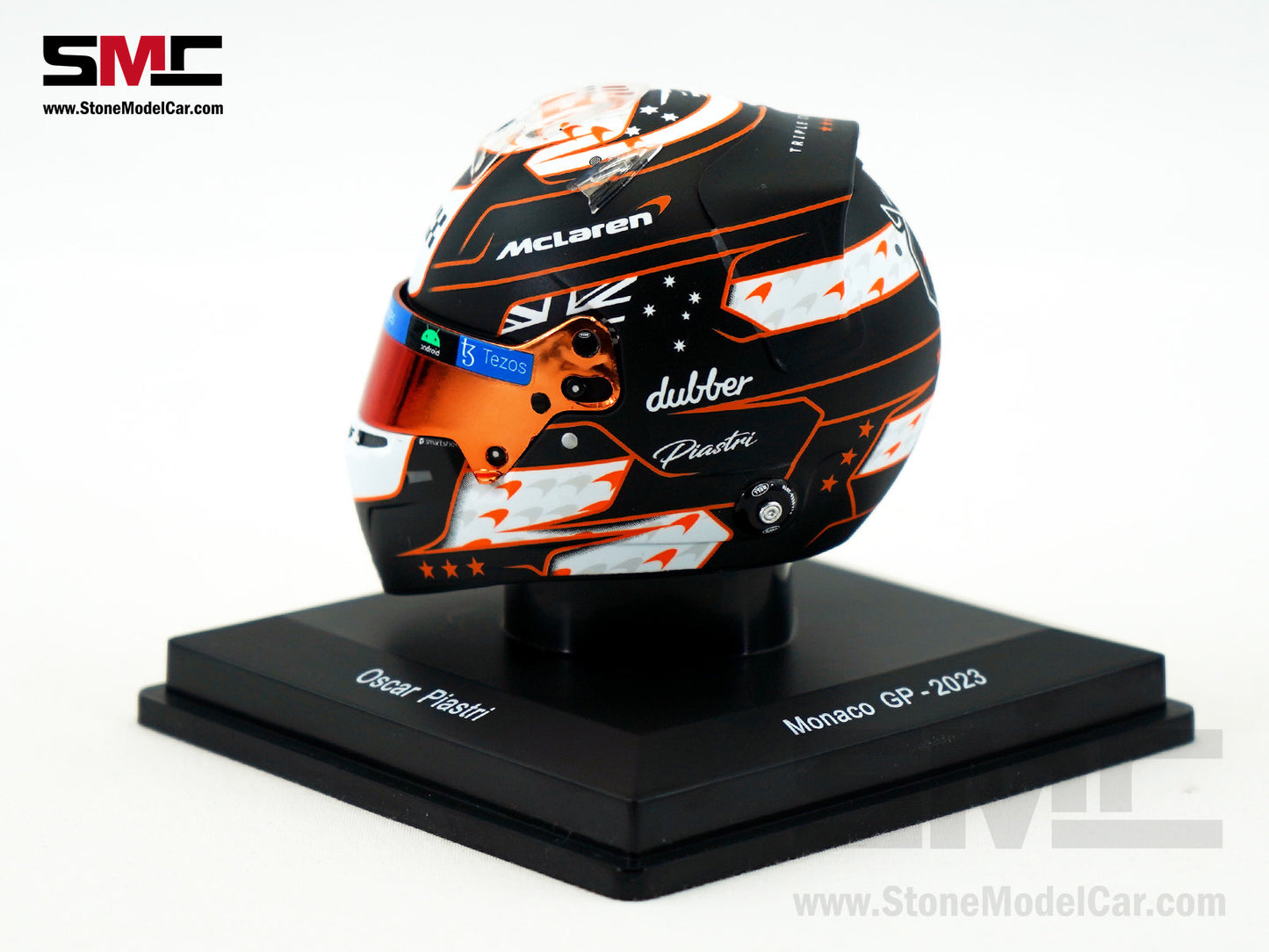 McLaren F1 MCL60 #81 Oscar Piastri Monaco GP 2023 Triple Crown Livery Spark 1:5 Miniature Helmet