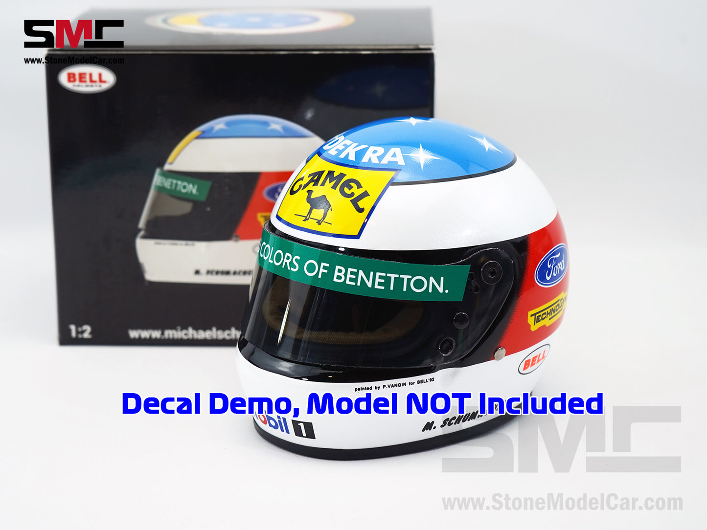 Camel Decal for Benetton Ford F1 B192 #19 Michael Schumacher Belgian GP Spa 1992 1st Creer Win 1:2 Helmet