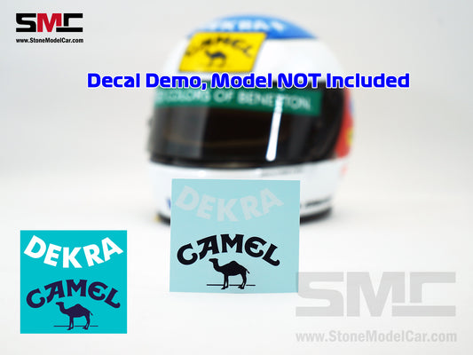 Camel Decal for Benetton Ford F1 B192 #19 Michael Schumacher Belgian GP Spa 1992 1st Creer Win 1:2 Helmet