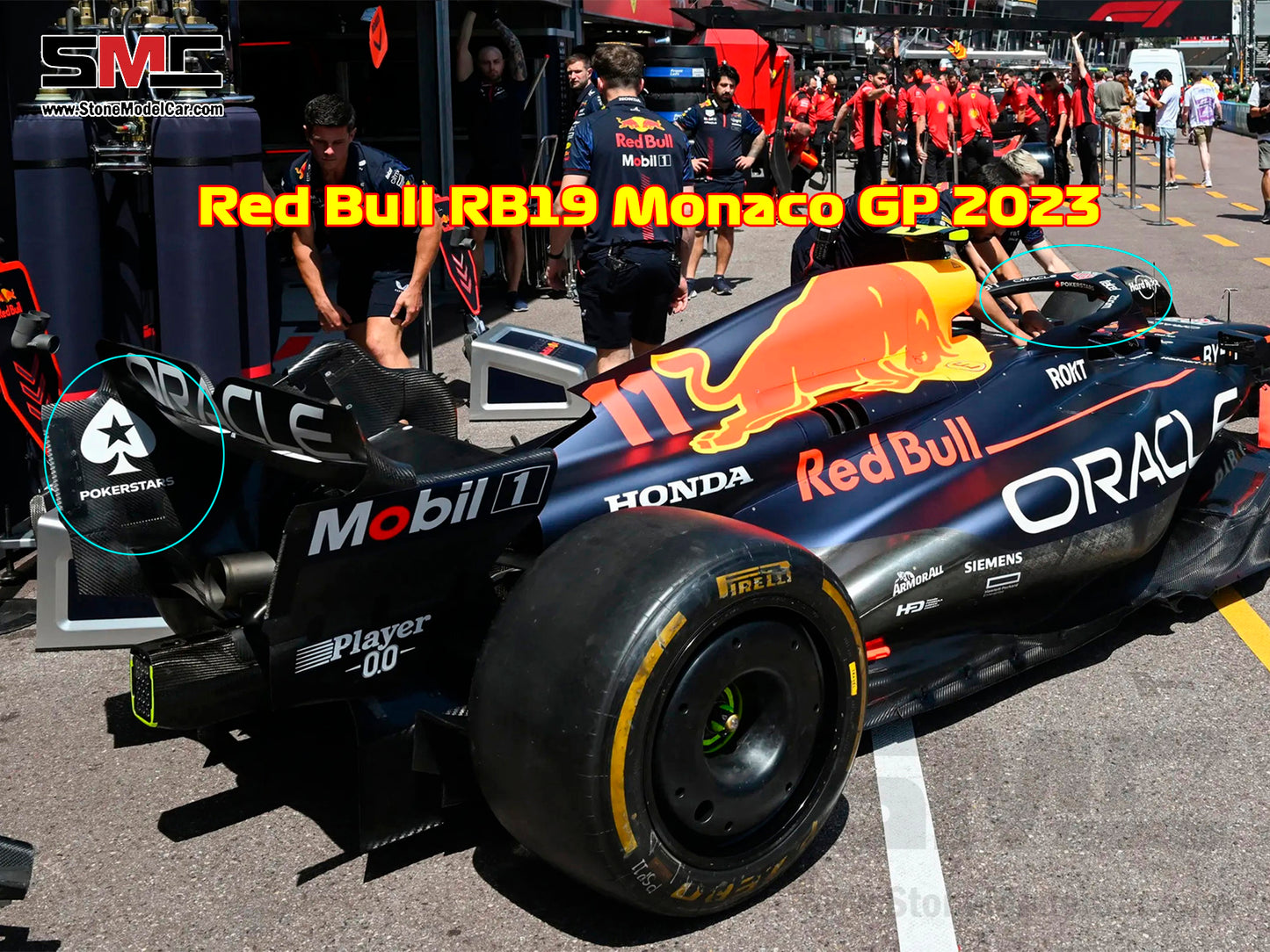 Decal for Red Bull F1 RB19 #1 Max Verstappen US Las Vegas / Miami / Austin / Monaco / Canada GP 2023 1:43 Spark & MINICHAMPS