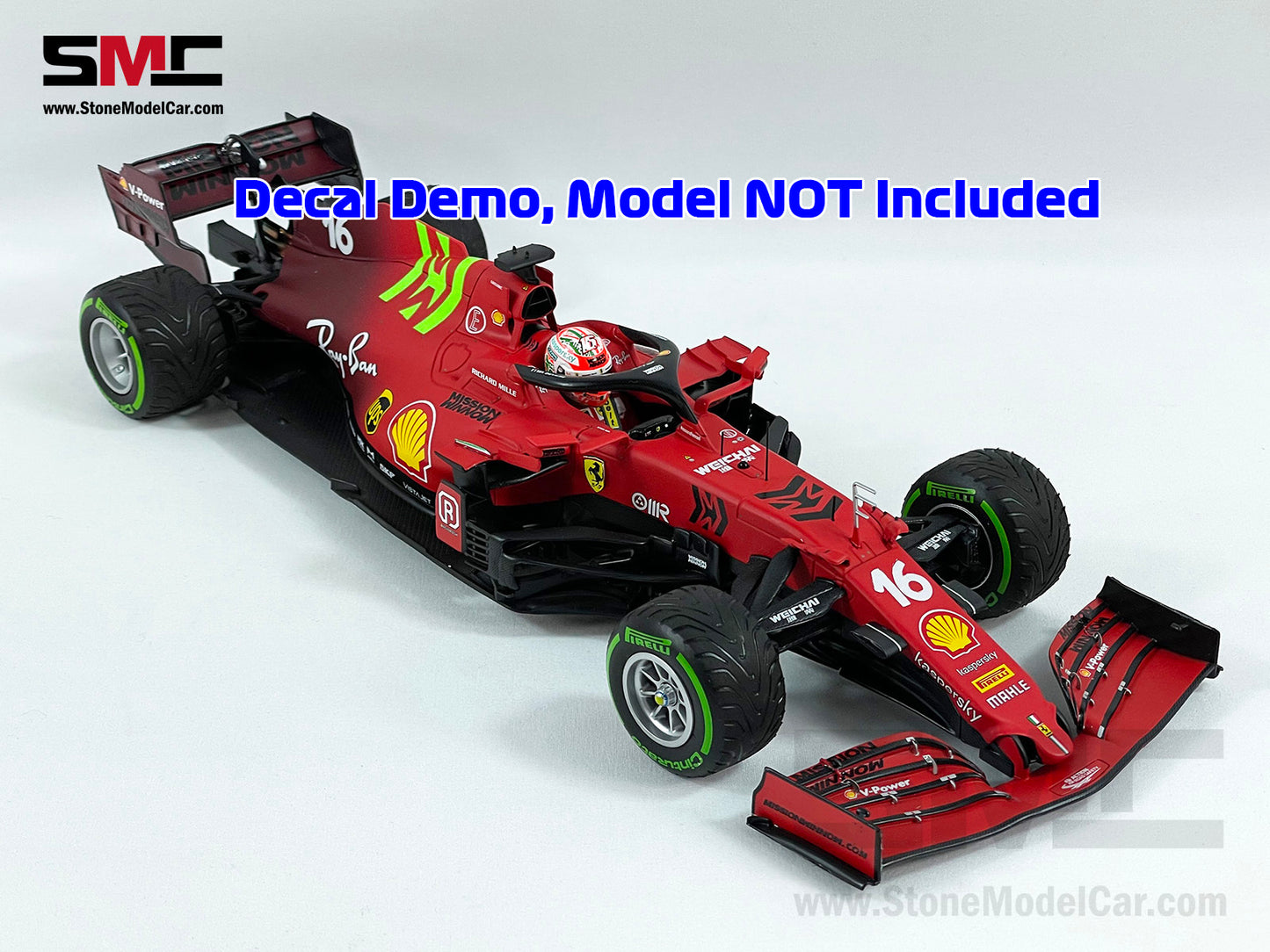 Mission Winnow MW Decal for 1:18 2021 Ferrari F1 SF21 Leclerc Sainz BBR & LookSmart