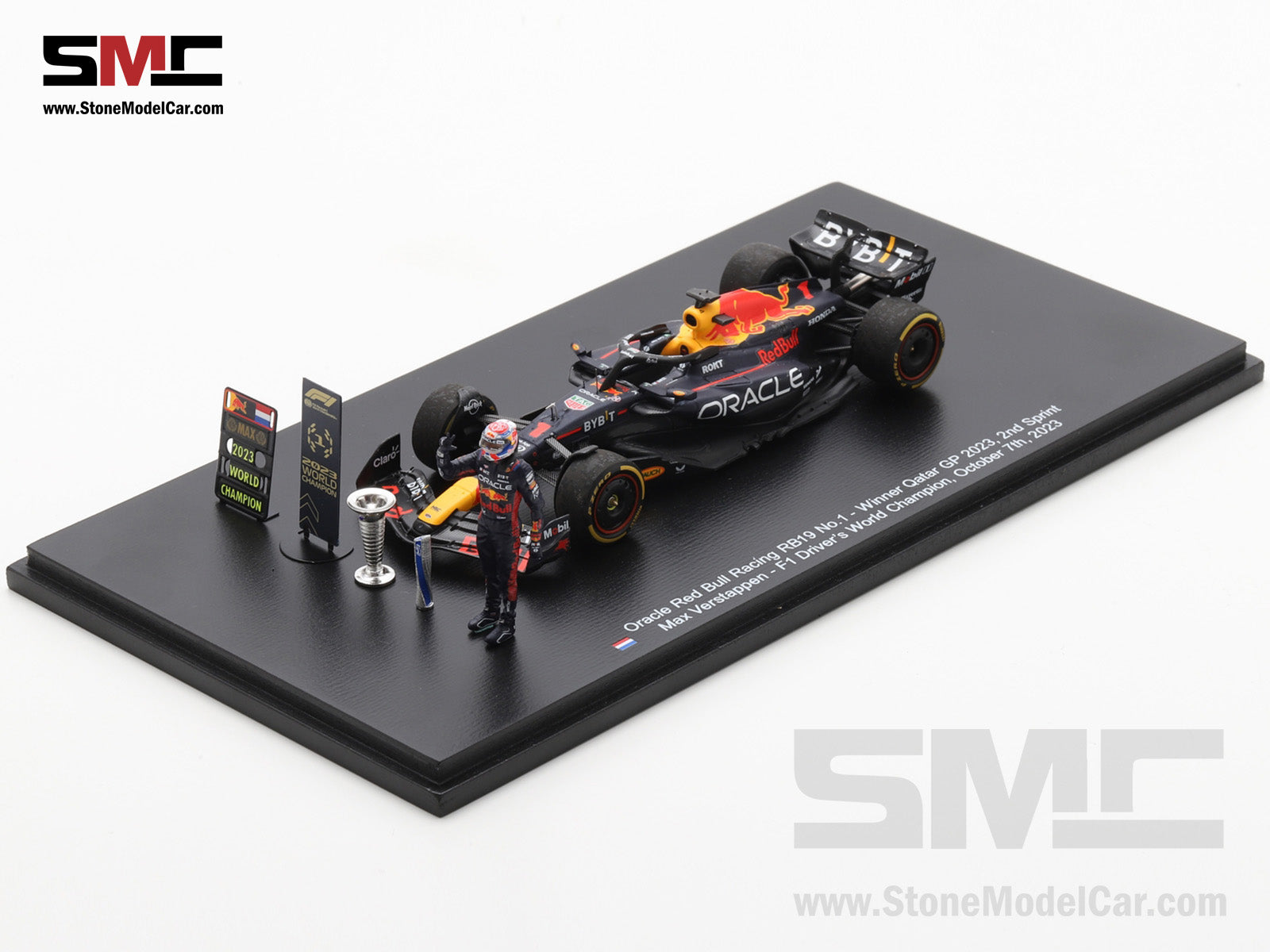 Pre-Order] Red Bull F1 RB19 #1 Max Verstappen Winner Qatar