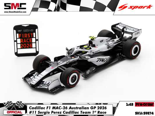 [Pre-Order] Cadillac F1 MAC-26 #11 Sergio Perez Australian GP 2026 1st Race Spark 1:43 S9374