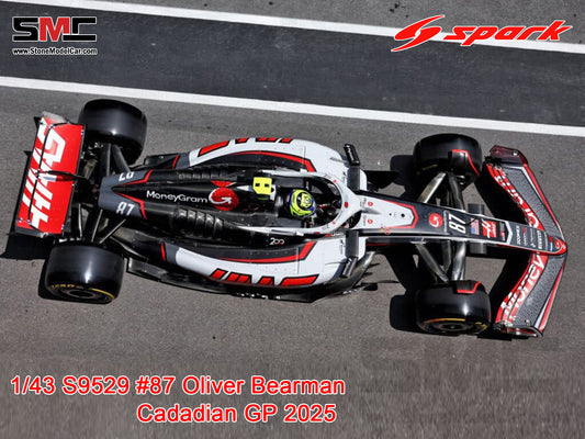 [Pre-Order] Haas F1 Team VF-25 #87 Oliver Bearman Canadian 2025 200th GP 1:43 Spark S9629