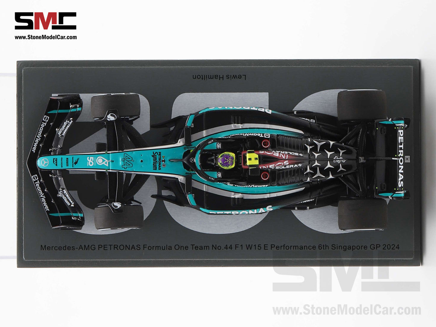 [Pre-Order] Mercedes F1 W15 #44 7x World Champion Lewis Hamilton Singapore GP 2024 350th Race 1:43 Spark S9570