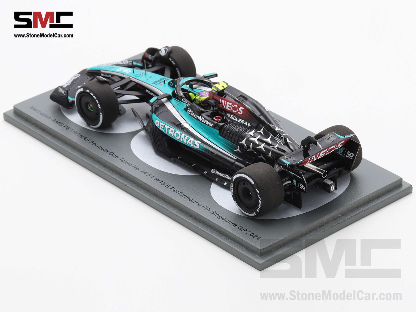 [Pre-Order] Mercedes F1 W15 #44 7x World Champion Lewis Hamilton Singapore GP 2024 350th Race 1:43 Spark S9570