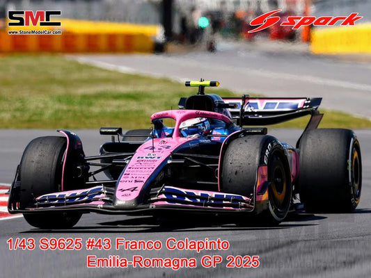 [Pre-Order] Alpine Renault F1 A525 #43 Franco Colapinto Emilia-Romagna GP 2025 Spark 1:43 S9625