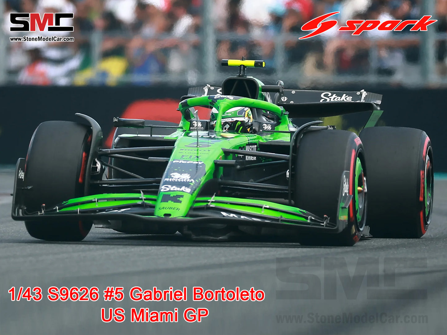 [Pre-Order] Stake F1 KICK Sauber C45 #5 Gabriel Bortoleto US Miami GP 2025 Spark 1:43 S9626