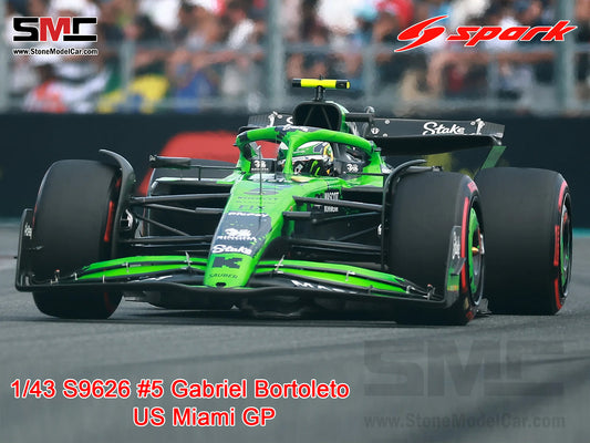 [Pre-Order] Stake F1 KICK Sauber C45 #5 Gabriel Bortoleto US Miami GP 2025 Spark 1:43 S9626