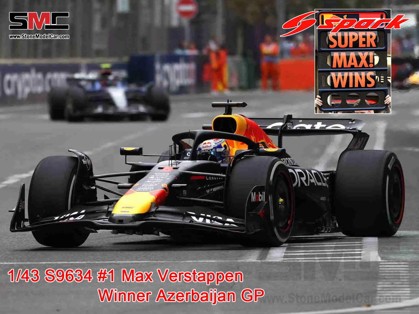 [Pre-Order] Red Bull F1 RB21 #1 Max Verstappen Azerbaijan GP Winner 2025 Spark 1:43 S9634