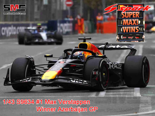 [Pre-Order] Red Bull F1 RB21 #1 Max Verstappen Azerbaijan GP Winner 2025 Spark 1:43 S9634