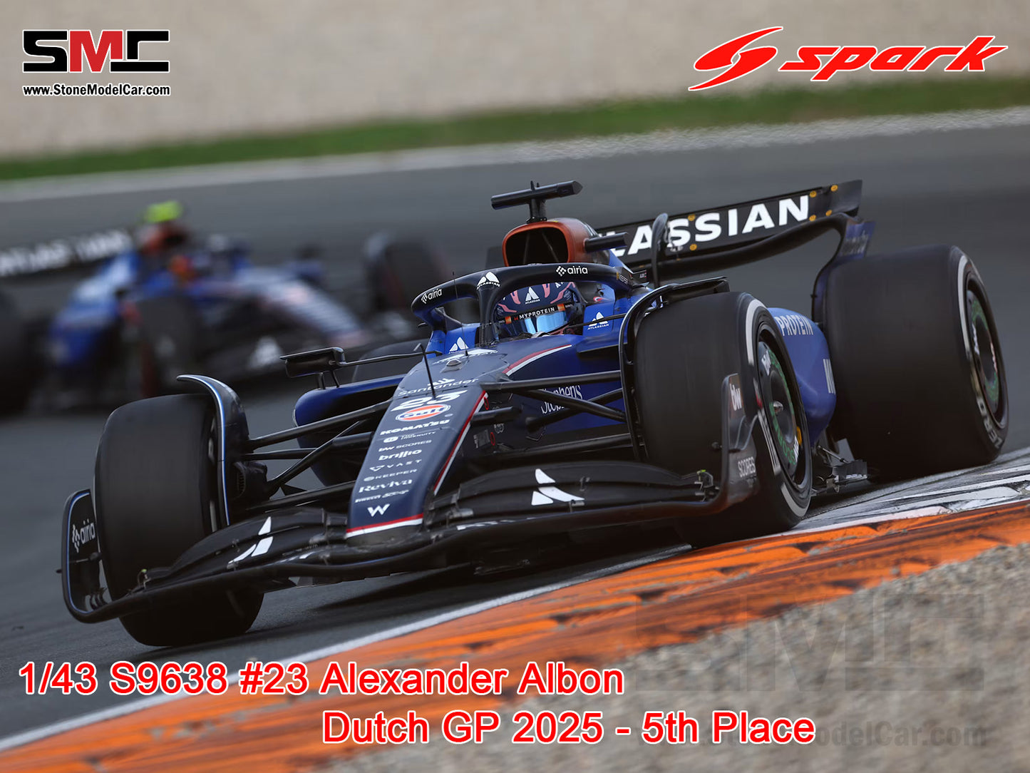 [Pre-Order] Williams F1 FW47 #23 Alexander Albon Dutch GP 5th Place 2025 1:43 Spark S9638